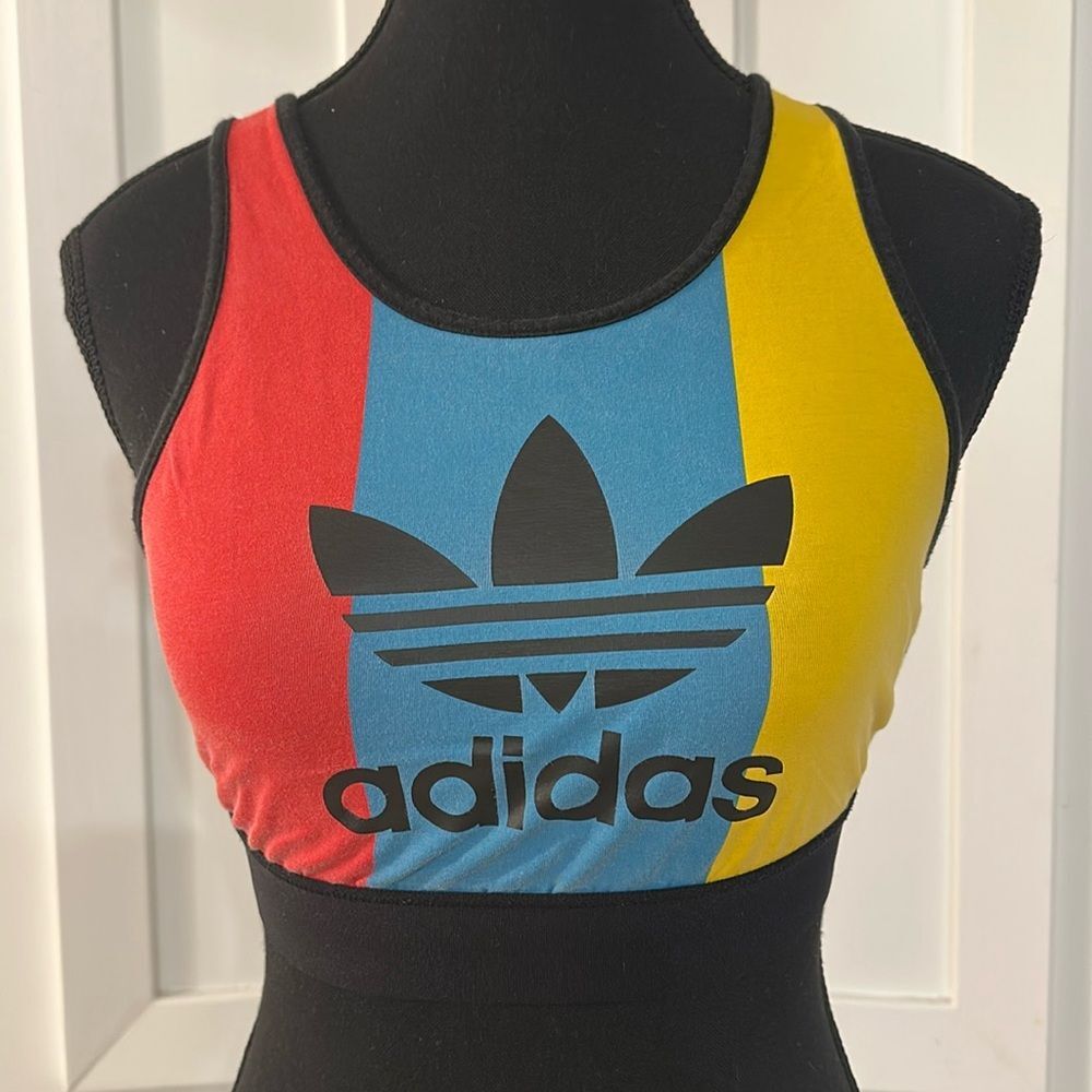 Adidas Trefoil Crop Top Bra Top Size Small